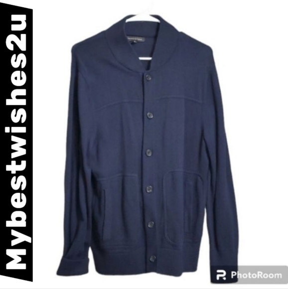 Banana Republic sweater women’s size medium M jumper cardigan nice pockets blue - Picture 1 of 10